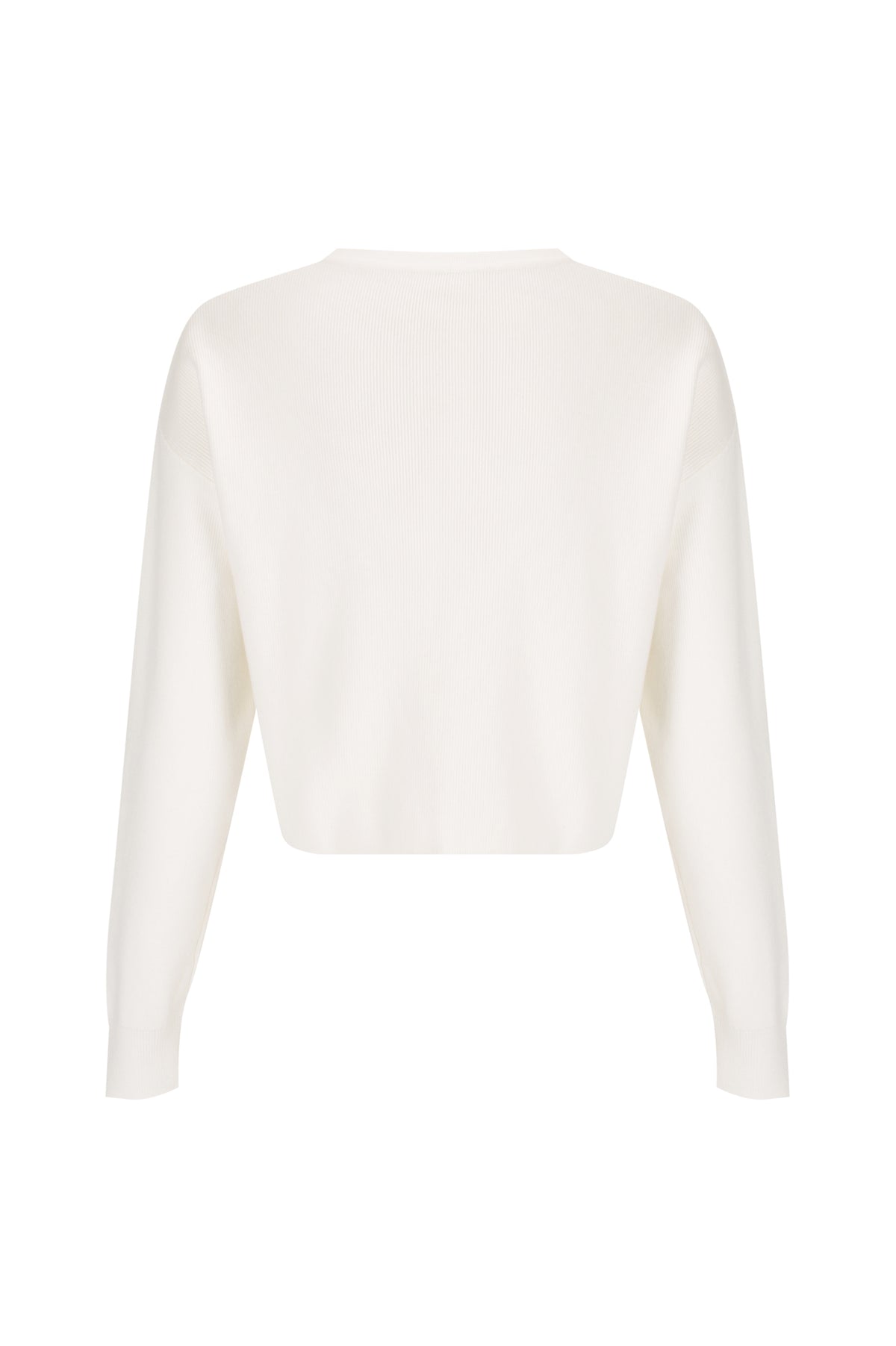 Alfie | Cropped Knit Jumper | White