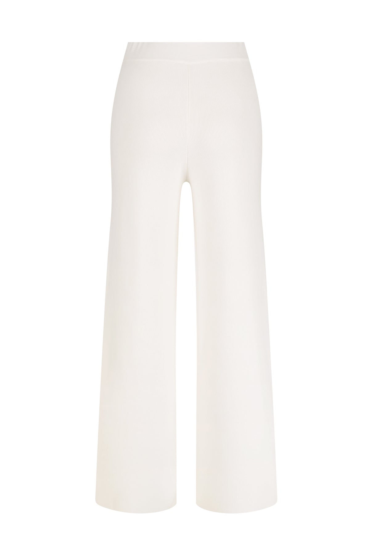 Alfie | Knit Wide Legged Pants | White